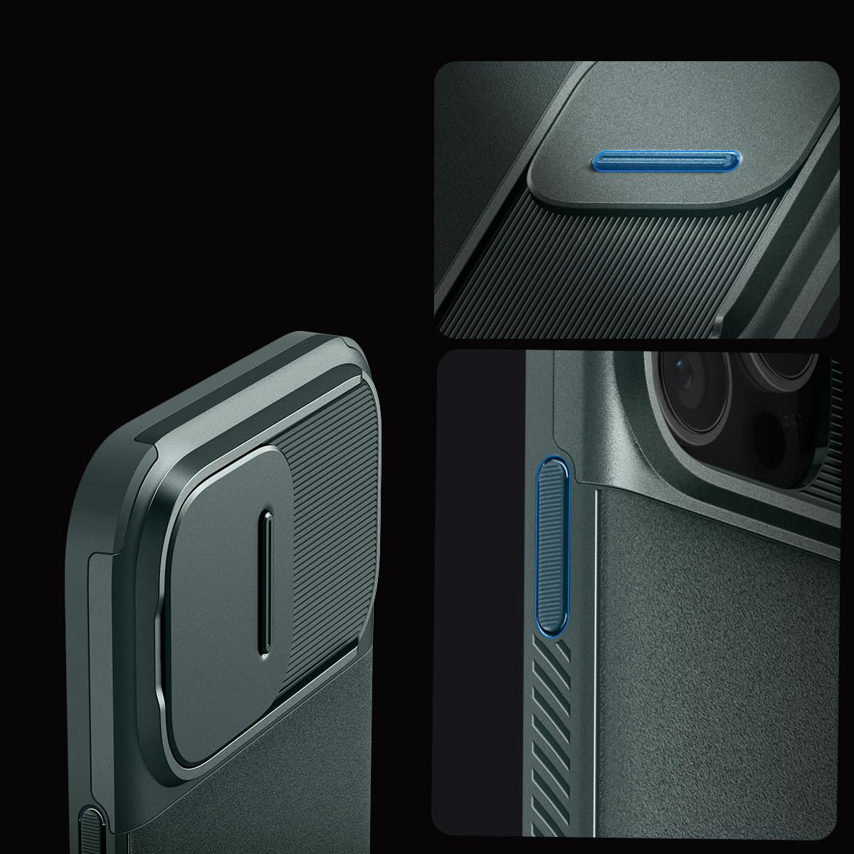 Etui Spigen Optik Armor Mag do MagSafe do iPhone 16 Pro, zielone